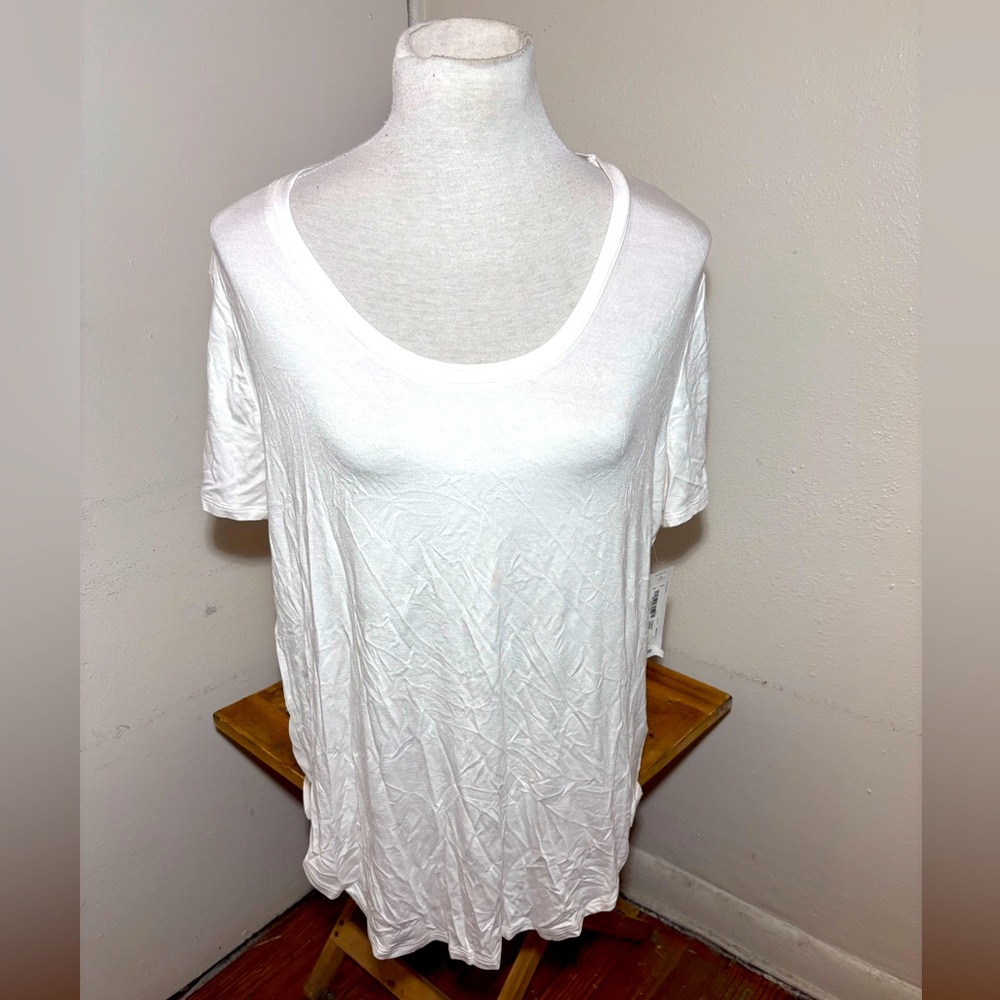 Bisou Bisou Sheer Back Tee NWT